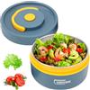 Tissting Contenitore Termico per Alimenti, 420ml Porta Vivande Termico, Lunch Box Termicos, Thermos per Alimenti Caldi e freddi, Manico Barattolo Portatile Porta Pranzo (Blu Profondo, isolante)