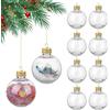 Operitacx 10 Pezzi Compilabile Palline Di Natale Trasparenti, 250 Ml Impiccabile Palline Plastica Apribili Palle Natale Per Decorazioni Natalizie