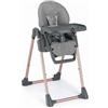Cam Seggiolone Pappa Reclinabile PappaNanna col. 263 GRIGIO STELLINA Telaio ORO ROSA