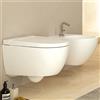 GEBERIT COPPIA SANITARI GEBERIT VASO ALBA CON COPRIVASO RALLENTATO E BIDET ACANTO SOSPESI