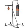 HOMCOM Stazione Multiuso Regolabile con Sacco da Boxe 20kg e Punching Ball per Allenamento Pugilato|Aosom