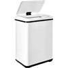 WELL HOME MOBILIARIO & DECORACIÓN Pattumiera intelligente senza gambe con apertura automatica o contatto manuale, 40 l, altezza: 55,5 (x35,5 x 26), bianco.