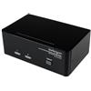 StarTech.com Switch KVM doppio monitor VGA DVI 2 porte USB con audio e hub USB 2