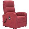 POLTRONE ITALIA Jessica 2 motori Poltrona relax Alzapersona Detraibile 19% Kit 4 ruote seduta micromolle schienale fiocco poltrona elettrica poltrona per anziani Rosso