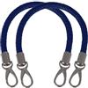 Mture 2 Pezzi Manici per Borse 40 cm, Pelle PU Intrecciata, con Fibbie Metalliche, per Borse a Tracolla, Zaini, Progetti Fai da Te, Accessori Moda, Ricambi (Blu)