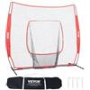 VEVOR Rete da Allenamento per Softball da Baseball da 7x7 Piedi, Rete da Allenamento da Baseball Portatile per Colpire, Battere, Catturare, Lanciare, Borsa per il Trasporto e Zona di Strike