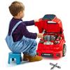 VEVOR Giocattolo Motore, 60 Pezzi, Set Riparazione Auto Meccanico Bambini con Parti Rimovibili, Luci e Suoni, Volante e Clacson, Set Officina Meccanico Bambini, Giocattolo Interattivo, Rosso