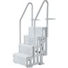 VEVOR Scaletta per Piscina a 4 Gradini con Corrimano Doppio, Gradini Antiscivolo Resistenti, Scaletta Sicurezza per Piscina, Carico Massimo 181,4 kg Piscine Interrate Fuori Terra 122-137 cm Grigio