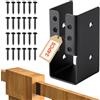 VEVOR Staffa per Travetti Scomparsa, a Flangia Nascosta per Esterni 51 x 46,5 x 94 mm con Viti, Staffa Leggeri in Acciaio per Travi da 49 x 92 mm, Altalena, Recinzione, Scivoli in Legno, 24 Pezzi