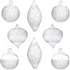 KI Store set of 8 transparenti palline di natale vetro 8cm 12cm palla di vetro glass ciondoli e pendenti palline ornamento di mercurio deocro natalizio Appendiabiti Decorazioni natalizie Addobbi