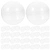 PRETYZOOM 100Pcs Piccole Capsule Rotonde 50mm Contenitori Trasparenti Capsule Riempibili Vuote Palline Intrecciate Per Distributori Automatici Gumball A Sorpresa