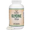 Double Wood Supplements Double Wood Glicina Integratore | 240 Capsule di Glicina - 1000 mg per Dose | Integratore Amminoacido | Non-OGM e Senza Glutine | Prodotto nel Regno Unito