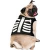 FIESTAS GUIRCA | Costume da Scheletro per Animali (M/CANE) - Tunica per Cani - Costumi di Halloween e Carnevale per Animali - Ideale per Feste in Maschera da Scheletro - Nero e Bianco