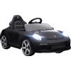DecHome Macchina Elettrica per Bambini 3-5 Anni RUF GT Telecomando e Musica Nero DecHome