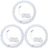 UKCOCO 3 pezzi 5730 lampada da soffitto con piastra luminosa ad anello, colore bianco