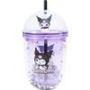 Blue Sky Studios Tazza da tè Kuromi, bottiglia Kawaii con cannuccia, prodotto carino e regalo