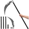 YIMOJOY Falce Halloween per bambini 110 cm, falce a forma di uncino smontabile, accessorio per costume da mietitore dell'orrore, accessorio per falce di Halloween, falces della morte per festa di carnevale