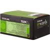 Lexmark ORIGINAL Lexmark toner nero 702K 70C20K0 ~1000 Seiten cartuccia di stampa riutilizzabile