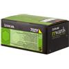 Lexmark ORIGINAL Lexmark toner giallo 702Y 70C20Y0 ~1000 Seiten cartuccia di stampa riutilizzabile