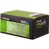 Lexmark ORIGINAL Lexmark toner ciano 702C 70C20C0 ~1000 Seiten cartuccia di stampa riutilizzabile