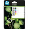 HP ORIGINAL HP Multipack nero / ciano / magenta / giallo 6C3Z1NE 924 ~1700 Seiten Confezione da 4 cartucce di inchiostro CMYK origi