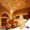 iLitLuk Stella luminosa per la corona dell'albero di Natale - Proiettore LED rotante, cimitero e vertice dell'albero per la decorazione