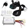 Socobeta Set di Regolatori di velocità del Motore Elettrico 24V 1000W, Regolatore della Spazzola del Motore Set di Acceleratore a Pollice Set di Accessori per Scooter per Biciclette Elettriche