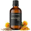 Alucia Organics Olio di cartamo biologico certificato 100ml - puro, naturale, spremuto a freddo, certificato biologico, vegano, cruelty free, per pelle, viso, corpo, capelli, massaggi..