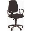 Unisit Sedia operativa girevole Unisit Jupiter JUBR Eco smart - rivestimento Eco nero - con braccioli - JUBR/EN