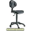 Unisit Sgabello tecnico Unisit Esos EOE3 basso poliuterano integrale nero - EOE3