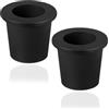 YEAMLTE Anelli per Fori per Ombrellone, 2 PCS Cuneo del Cono dell'Ombrello, Silicone Anelli per Fori per Ombrellone, Inserto Foro Tavolo Ombrellone per Fori per Tavoli da Patio da 2 a 2,5 Pollici (Nero)