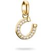 Thomas Sabo Charm Club Connect CC1280-414-14 - Ciondolo a ferro di cavallo con pietre, placcato oro 18 carati, in argento 925 riciclato