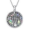 VONALA Collana con tripla dea lunare, in argento Sterling, con ciondolo a forma di dea lunare, gioiello regalo per donne e uomini