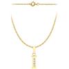 CARISSIMA Ciondolo Iniziale I 4 x 12 mm con Zirconi Cubici da Donna in Oro Giallo 9ct con Collana Prince of Wales da 46 cm