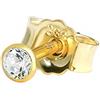 NKlaus orecchini a perno singolo 2,0mm oro giallo 333 8 carati orecchino cristallo zircone bianco 1774
