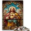 ZKYUBEK Puzzle da 1000 pezzi per adolescenti, giocattoli educativi per l'apprendimento dell'arte di Gesù, giochi per famiglie, migliora l'amore tra coppie, 26x38cm