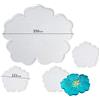 VOANZO 4 PCS Stampi in Resina per sottobicchiere in Silicone Fai-da-Te Stampo per colata di Argilla Tappetini per Ciotola Tappetini per Vino in Vetro Stampo per creazione di Gioielli