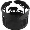 Tiardey Candeliere Elefante Candeliere retrò Elefante Candeliere Nero Candeliere a Tema Creativo Adatto per Accessori di Arredamento per la casa