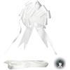 Larebidtex Set di 30 Coccarde Bianche per Matrimonio, Fiocchi Decorativi per Auto e Specchietti, Ideali per Nozze, Battesimo e Comunione, Nastro di Polipropilene Impermeabile e Resistente, Diametro 12cm