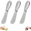 Wuzdy 3 Pezzi Coltelli Da Formaggio, Coltelli Spalmatori Di Formaggio, Coltelli Da Formaggio e Burro, Coltello Da Burro In Acciaio Inossidabile, Per Burro, Formaggio, Marmellata, Panna