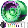MAGICYOYO V8S Yoyo professionale per bambini, Yo-Yo reattivo per principianti, YoYo in metallo a doppia modalità con cuscinetto non reattivo per giocatori avanzati, include 12 corde + custodia per