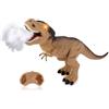 Generico Dinosauro Telecomandato Gigante cm 53 con Effetto Fumo dalla Bocca Luce LED e Suoni Reali RC Dinosaur Tirannosauro T Rex Cammina e Ruggisce Realistico T-Rex Dinosauro Elettrico Gigante Giocattolo