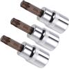 CoCud Chiave a Bussola Torx, Metrico T40 Punta 3/8 Attacco 1,5 Lungo, Acciaio Legato S2 Temprato al Cromo-Vanadio - (Applicazioni: per Applicazioni Fissaggio) 3pz
