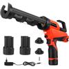 GJCrafts Pistola per silicone senza fili GJCrafts, pistola elettrica da 12 V con 2 batterie, luce LED e 6 velocità regolabili, pistola elettrica da 300 ml per sigillatura e stucco