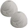 Lichthandel Hoch 2 paralumi per lampada da tavolo, paralume E14, paralume Shade, diametro 17 cm, paralume per lampada a sospensione, paralume in vetro di ricambio (2 x paralumi Prestige)