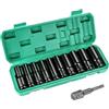 Anesty 11pcs Set Chiavi a Bussola 1/2'', Bussole a Impulsi 10 12 13 14 15 16 17 19 22 24 mm e Adattatori, Set Bussole Esagonali para Riparazioni Auto Cambio Gomme