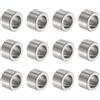 QUARKZMAN 12pz Distanziatore Acciaio Inossidabile 10.2mm Foro x 16mm OD x 10mm Lunghezza Boccola per Vite Finitura Semplice Distanziatore Metallo Rotondo per Viti Bulloni e Barre M10