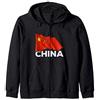 Flags Of The World Shirts & Gifts China Country Shirt - Sventolando la bandiera cinese Felpa con Cappuccio