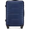 Wittchen Robusta valigia da viaggio trolley grande per valigie in materiale policarbonato 8 ruote con serratura a combinazione girevole Blu navy