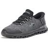 Skechers Glide-Step Zefyr - Sneaker da Uomo, Senza Lacci, Senza Mani, Carbone/Nero, 41 EU
